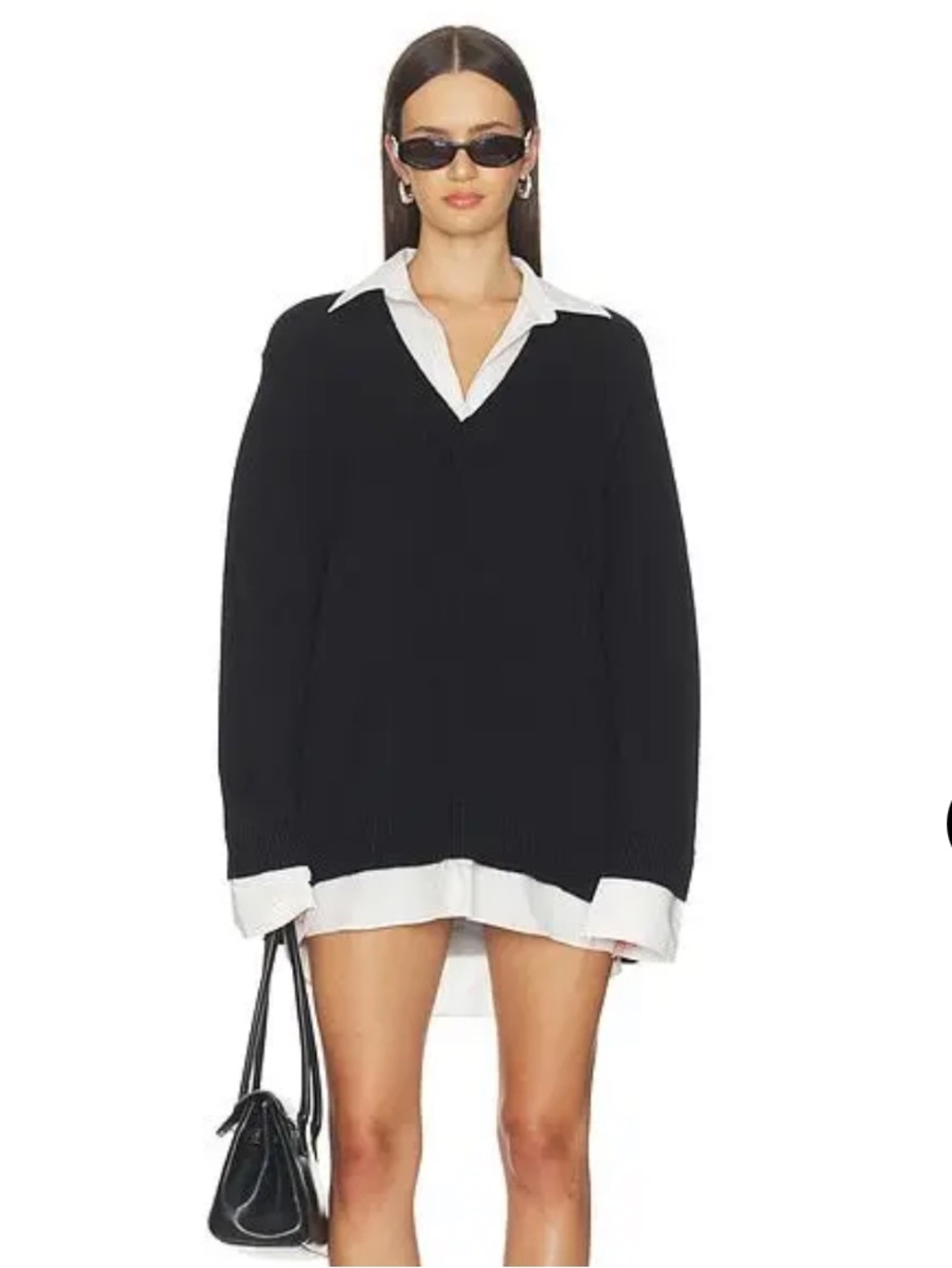 Show Me Your Mumu Black layered Sweater Dress